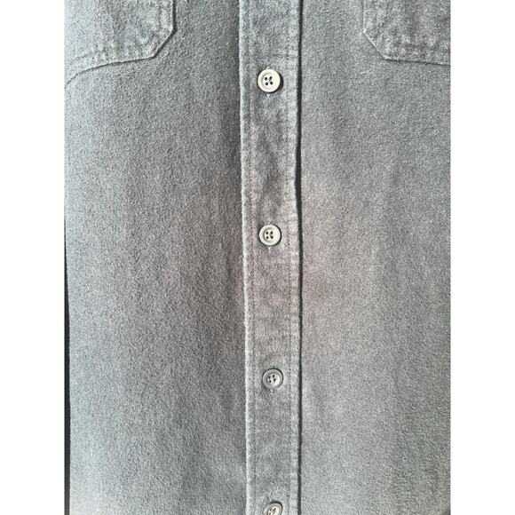 LL Bean Chamois Heavy Weight Flannel Shirt Trad Fit Button Navy Blue Men's XXL - Picture 4 of 8